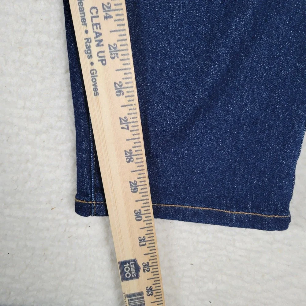 Levi's 502 Taper Jeans Mens 34x30 (Actual 36x30) Dark Indigo Blue Stretch Denim